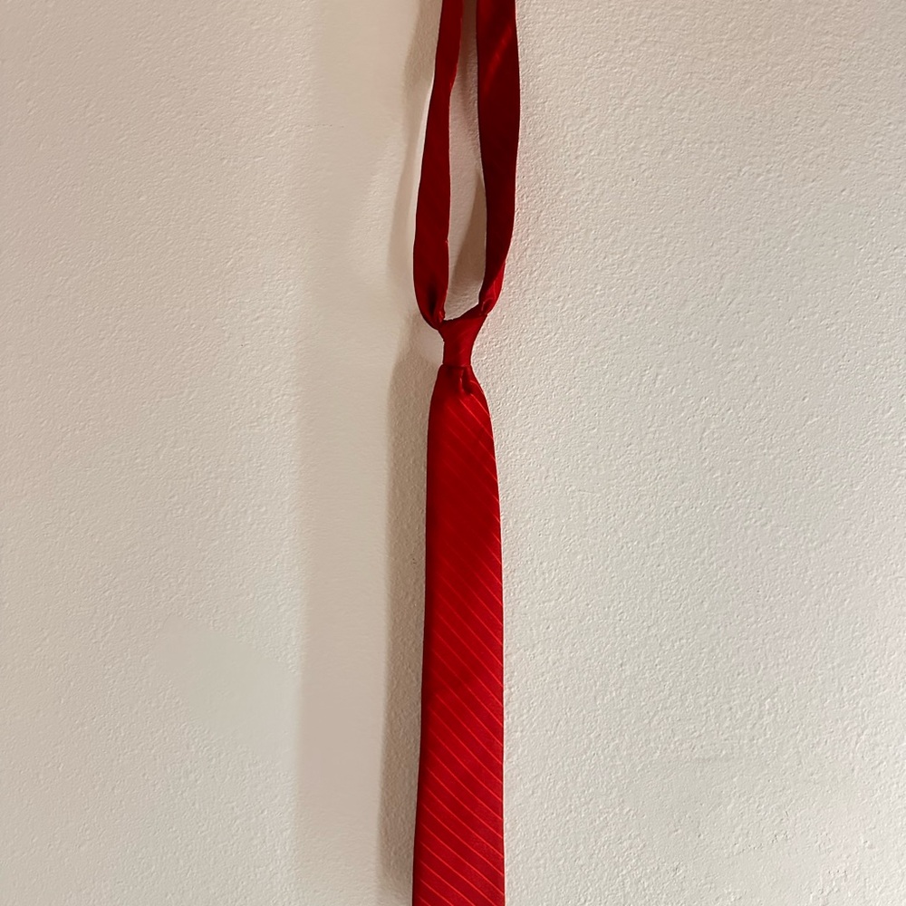 Elegant Red Silk Tie